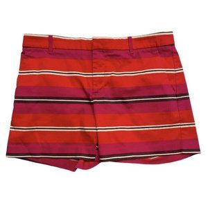 Banana Republic Womens Bright Striped Chino Shorts Size 4 Excellent Condition